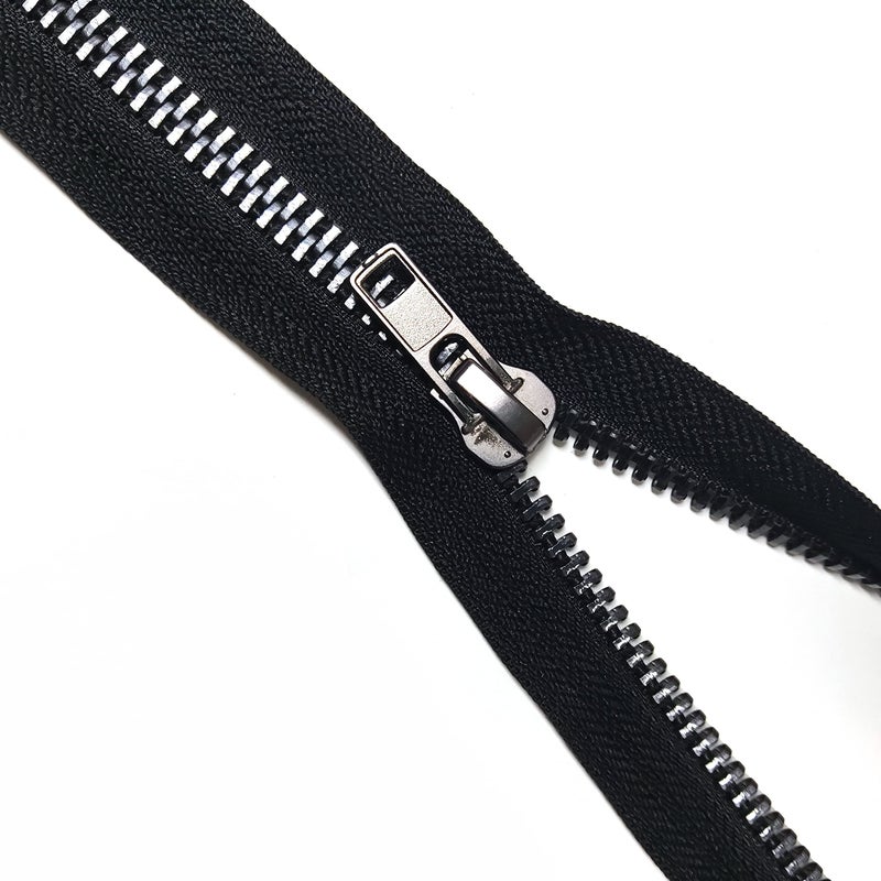 Leekayer #10 40 Inch Separating Zipper - Black Nickel Metal Zipper for Jackets, Coats, Crafts - Image 2